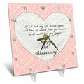 3dRose BrooklynMeme Love Saying - 1st Anniversary Love You with Faux Paper-Like Background and Design - Desk Clocks (dc_221891)
