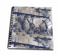 3dRose PS Vintage - Alice in Wonderland Tea Party with Mad Hatter - Drawing Books (db_110203)