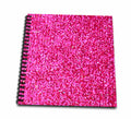 3dRose InspirationzStore Sparkles - Hot Pink Faux Glitter - photo of glittery texture - girly trendy - glamorous sparkly bling effect - Drawing Books (db_112888)