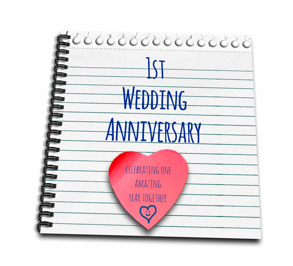 Drawing Book - InspirationzStore Occasions - 1st Wedding Paper Celebrating 1 Year Together - First Anniversaries - One Yr