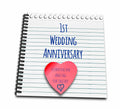 Drawing Book - InspirationzStore Occasions - 1st Wedding Paper Celebrating 1 Year Together - First Anniversaries - One Yr