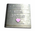 3dRose Drawing Book - InspirationzStore Occasions - Celebrating 10 Years Together - 10th Wedding Tin Celebration