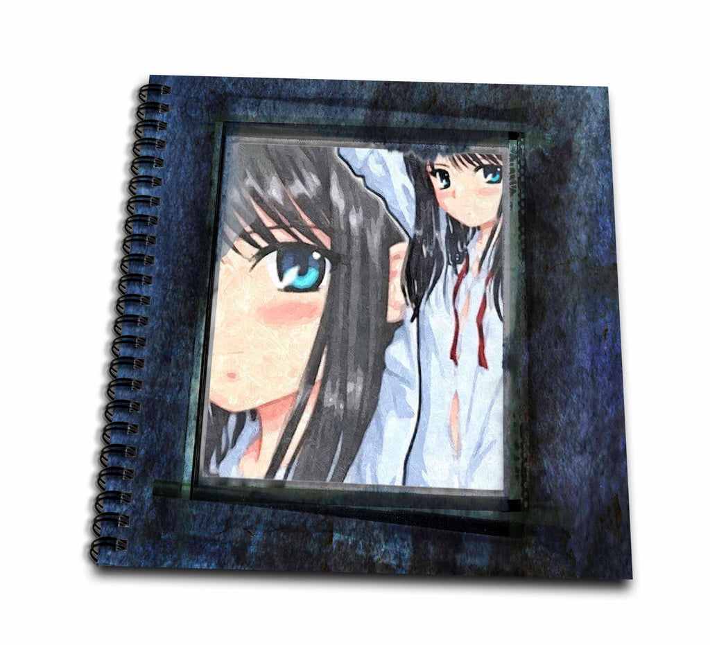 3dRose Susan Brown Designs General Themes - Anime Girl - Drawing Books (db_18297)