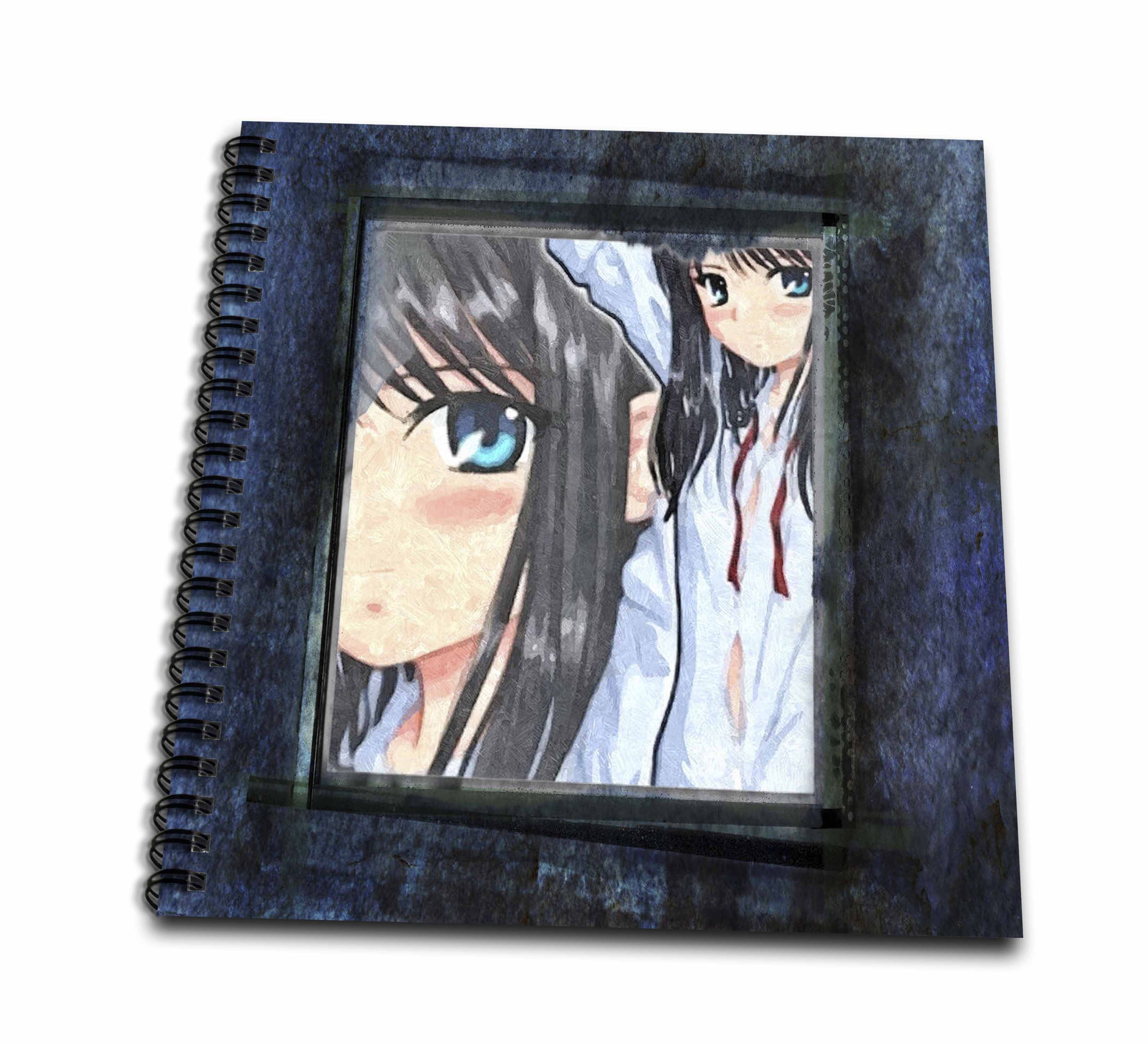 3dRose Susan Brown Designs General Themes - Anime Girl - Drawing Books (db_18297)