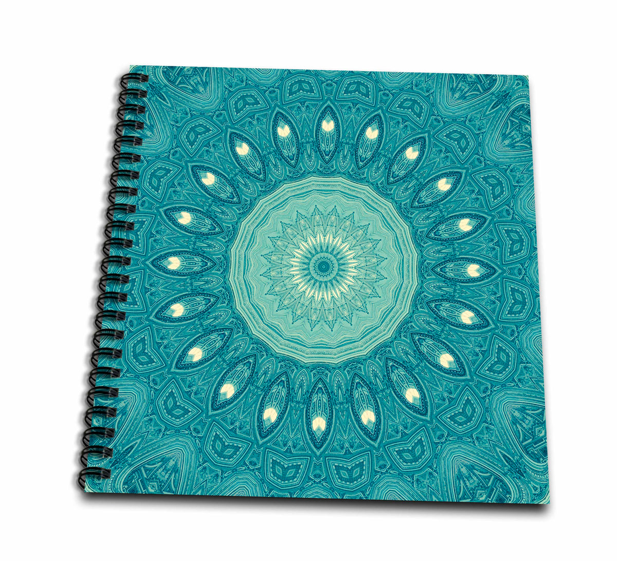 3dRose Houk Digital Abstraction Art – Fancy Kaleidoscopes - Blue Decorative Eye of Glory - Drawing Books (db_42072)