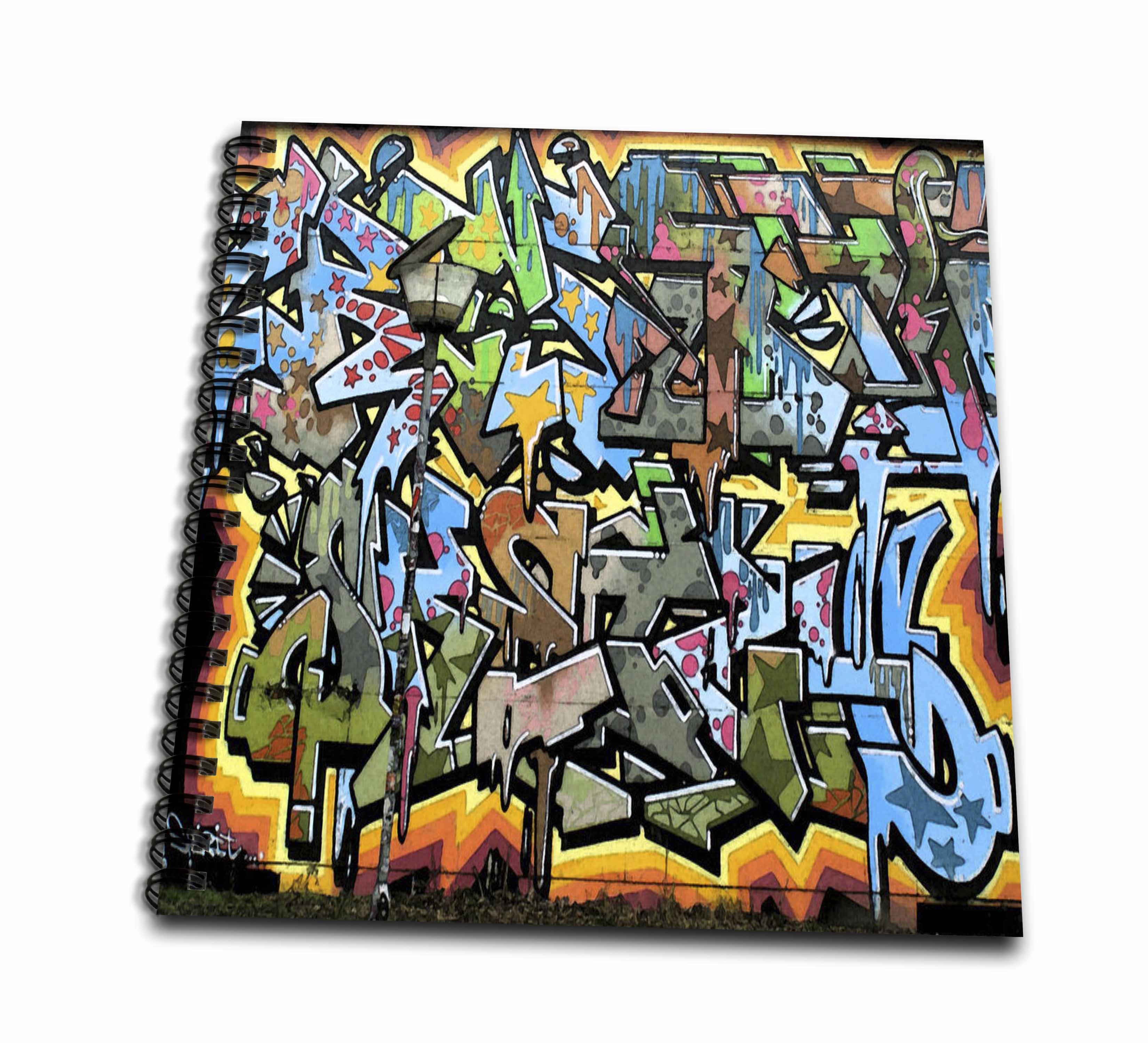 3dRose Spiritual Awakenings Graffiti Art - Graffiti wall art lettering - Drawing Books (db_53876)