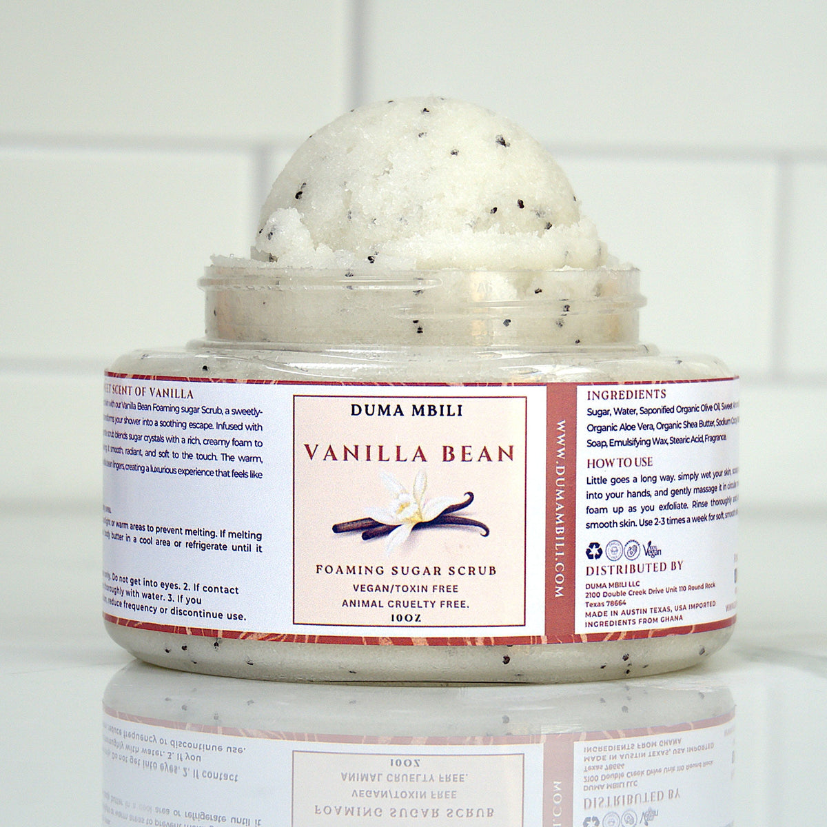 Vanilla Bean Foaming Sugar Scrub