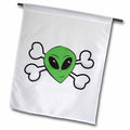 3dRose Dooni Designs Monsters and Alien Designs - Alien Skull And Crossbones Alien Lovers Design - Flags (fl_102330)