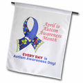 3dRose Dooni Designs Cause Awareness Ribbon Designs - Autism Awareness April and Every Day Awareness Ribbon Cause Design - Flags (fl_113514)