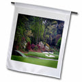 3dRose Angel Wings Designs Landscape - Augustas Amen Corner Golf Course - Golfers on Bridge - Flags (fl_131410)