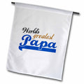 3dRose InspirationzStore Typography - Worlds Greatest Papa - Best dad in the world - blue text on white - great for fathers day - Flags (fl_151315)