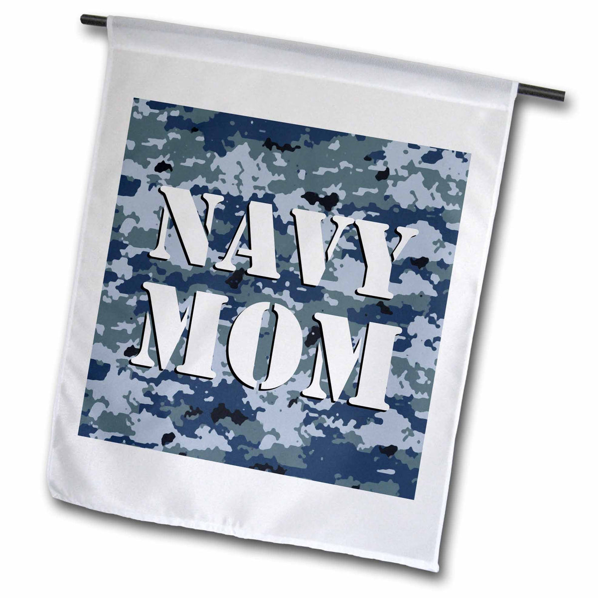 3dRose Janna Salak Designs Patriotic - Navy Mom Blue Camouflage - Flags (fl_15407)