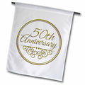 InspirationzStore Occasions - 50th Celebration - Gold Text for Commemorating 50 Years of Marriage Together - Flags