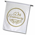 3dRose InspirationzStore Occasions - 60th Anniversary gift - gold text for celebrating wedding anniversaries - 60 years married together - Flags (fl_154502)