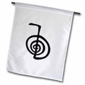3dRose InspirationzStore Typography - Reiki power symbol cho ku rei choku rei for protection cleaning clearing energy or boosting healing - Flags (fl_154526)