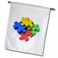 3dRose Carsten Reisinger Illustrations - Colorful Puzzle Design Autism - Flags (fl_154998)