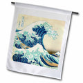 3dRose InspirationzStore Vintage Art - The Great Wave off Kanagawa by Japanese artist Hokusai - dramatic blue sea ocean Ukiyo-e print 1830 - Flags (fl_155631)