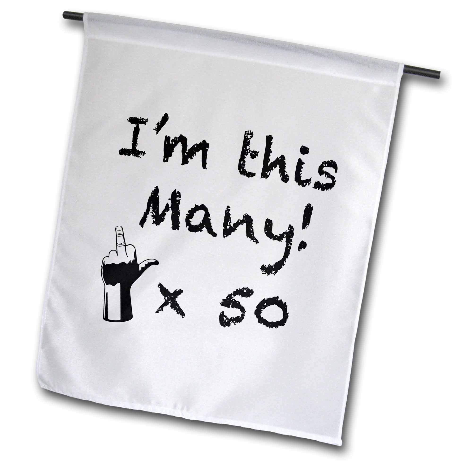 3dRose EvaDane - Funny Quotes - I’m This Many x50 - Flags (fl_157360)