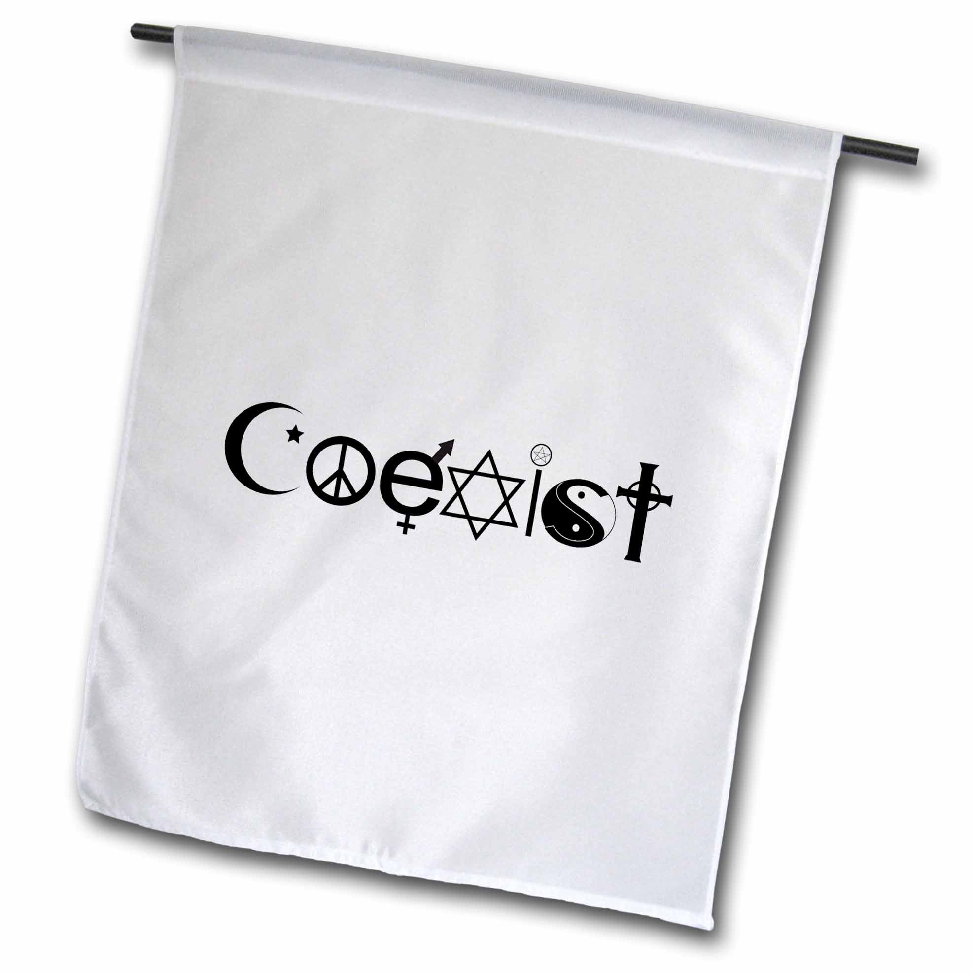 3dRose EvaDane - Quotes - Coexist - Flags (fl_157393)