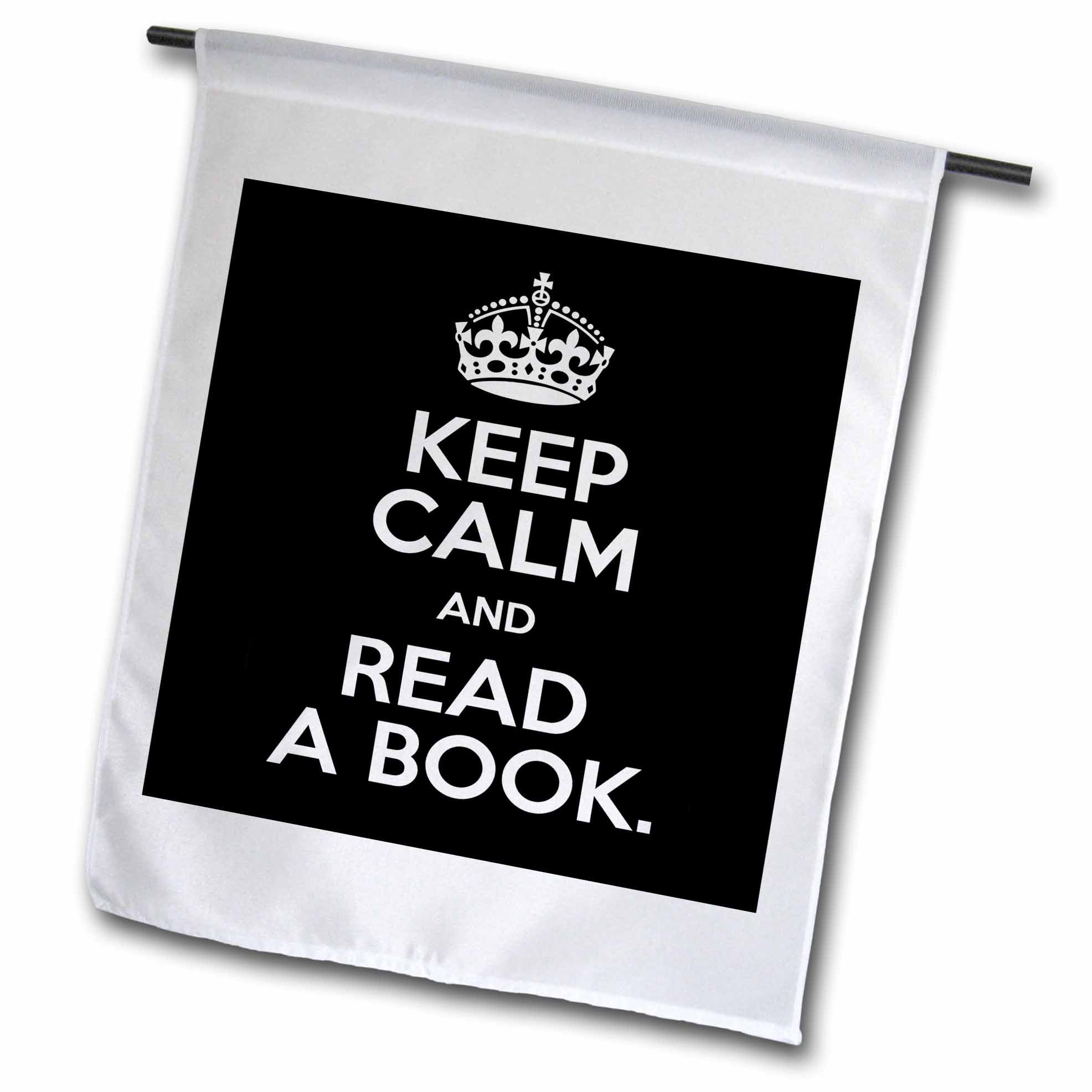 3dRose EvaDane - Funny Quotes - Keep calm and read a book - Flags (fl_157447)