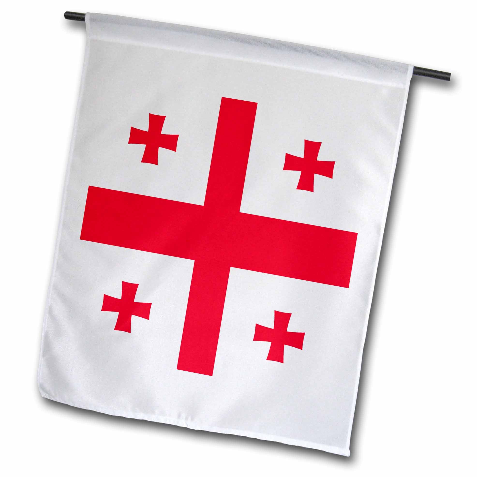 3dRose InspirationzStore Flags - Flag of Georgia - Georgian Red Jerusalem Crusaders Cross on white - crosslets - St George - world - Flags (fl_158284)