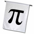 3dRose InspirationzStore Typography - Pi symbol math sign. Mathematical black and white mathematics number - Flags (fl_164891)
