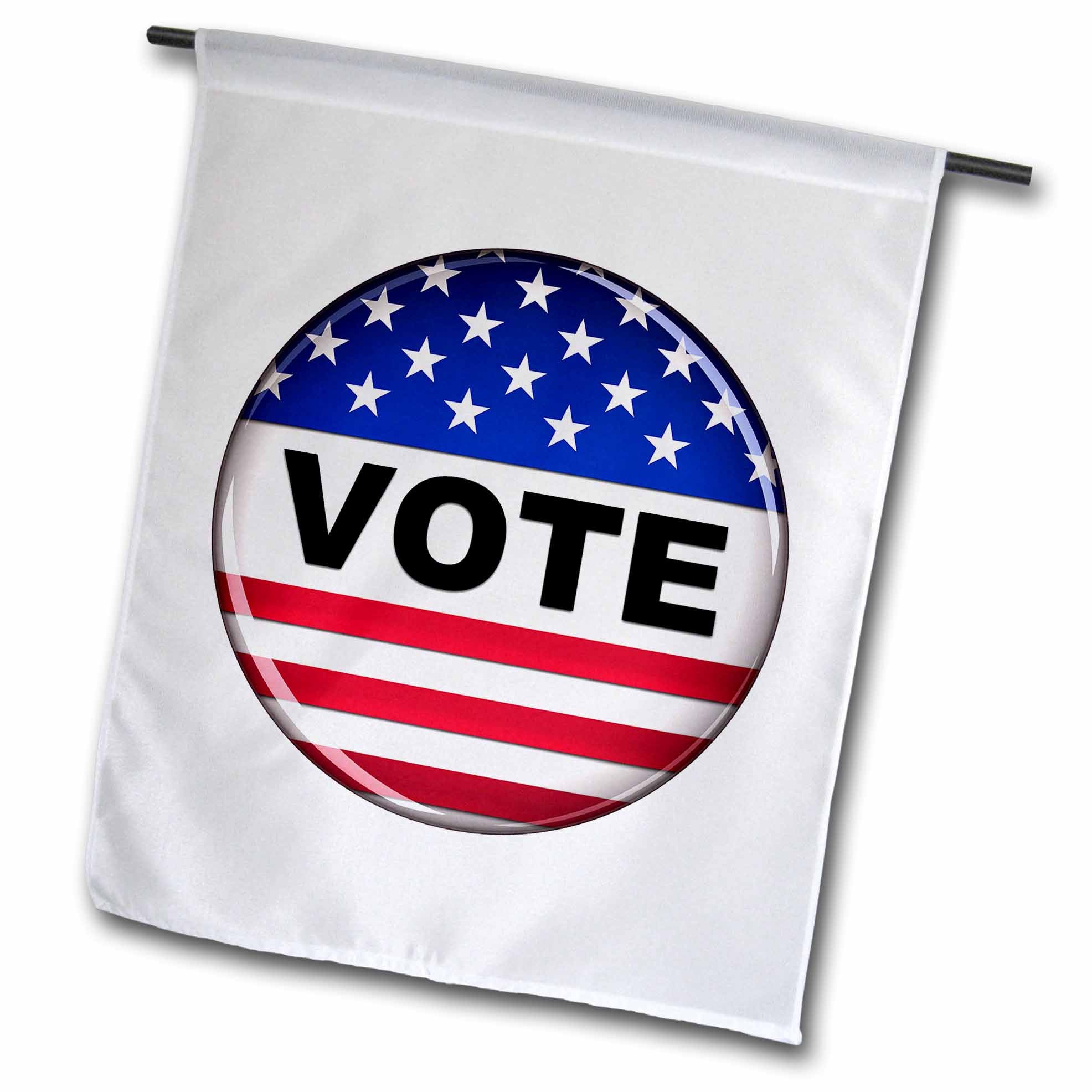 3dRose Carsten Reisinger - Illustrations - Patriotic USA Vote Button - Flags (fl_173265)