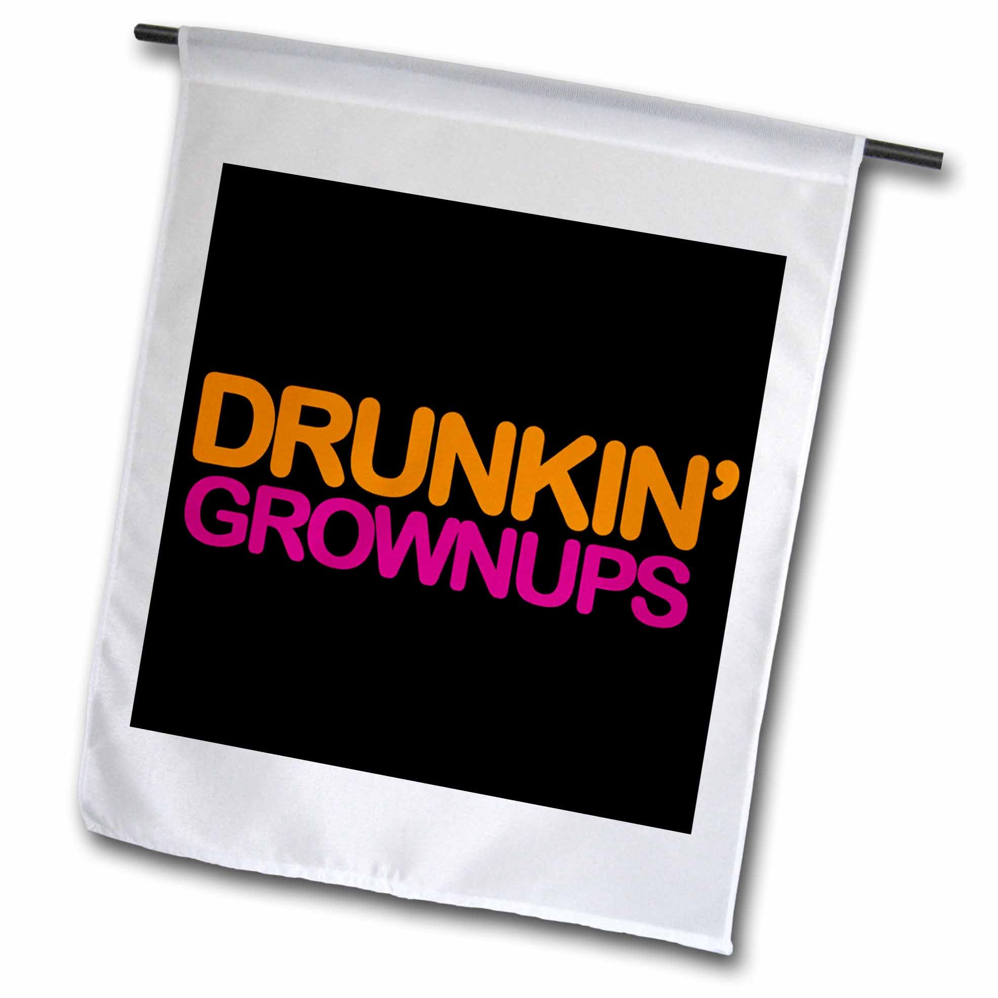 3dRose BrooklynMeme Sayings - Drunkin Grownups - Flags (fl_178677)