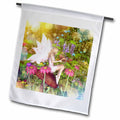 3dRose Renderly Yours Fairies - Magical Fairy With Butterfly Friends - Flags (fl_19392)