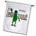 3dRose All Smiles Art Sports and Hobbies - Funny Pickleball Pickle Playing Pickleball - Flags (fl_200114)