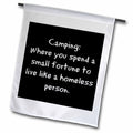 3dRose Xander Funny Quotes - Camping Where You Spend a Small Fortune Live Like a Homeless Person - Flags (fl_201957)