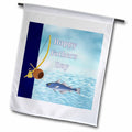 3dRose Florene - Fathers Day Special Designs - Print of Happy Fathers Day with Fishing Pole and Water - Flags (fl_204982)