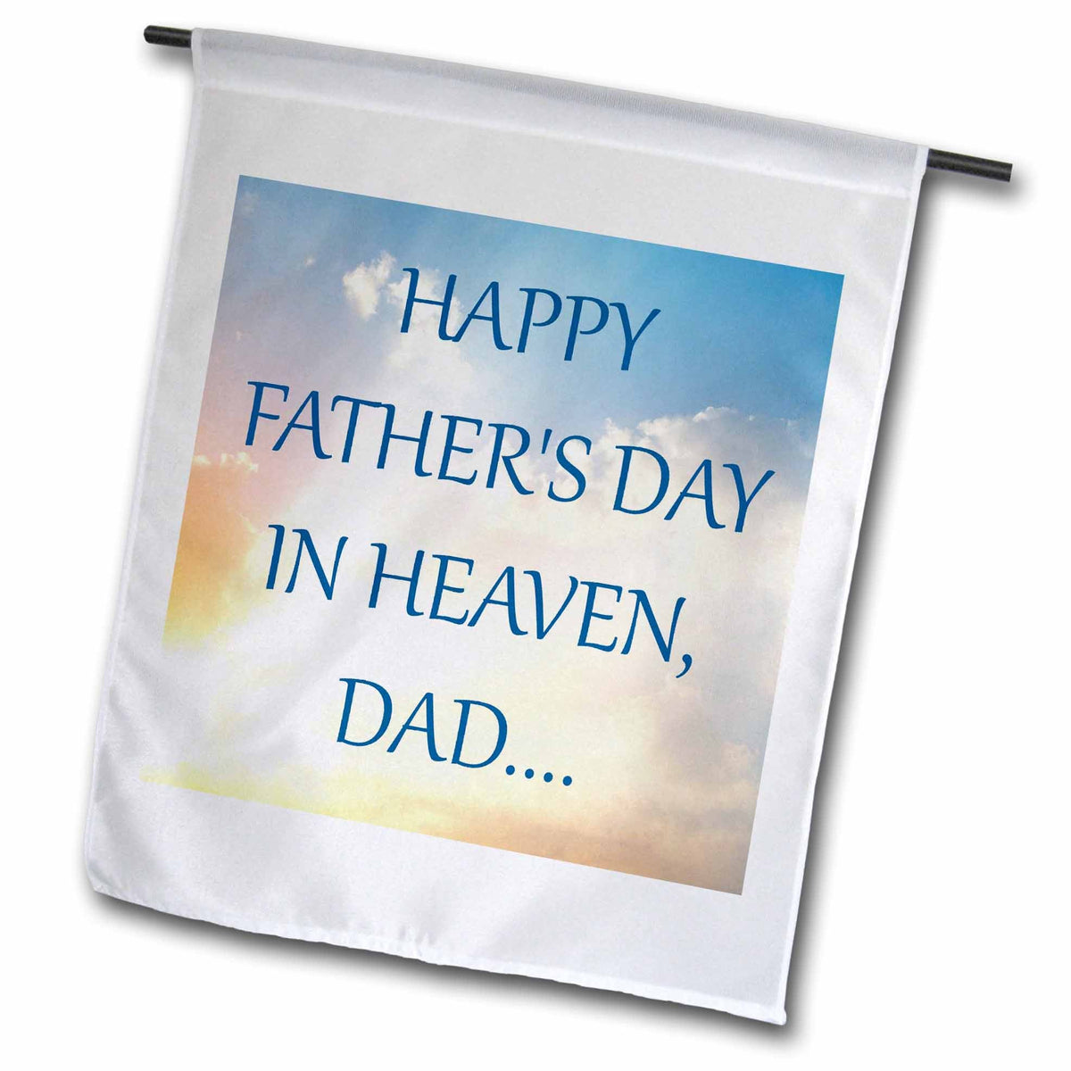 3dRose Xander Holiday Quotes - Happy Fathers Day in Heaven, Dad - Flags (fl_214416)