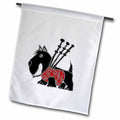 3dRose All Smiles Art Dogs - Funny Scottish Terrier Playing the Bagpipes - Flags (fl_218740)