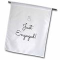 3dRose BrooklynMeme Love Saying - Print of The Text, Just Engaged - Flags (fl_222124)