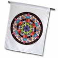 3dRose Art of Jolie E Bonnette Misc Designs - Hex Sign 1 Pennsylvania Dutch Luck Protection Symbol - Flags (fl_23186)