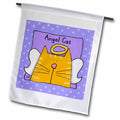 3dRose S. Fernleaf Designs Memorials Cats - Angel Orange Tabby Cat Cute Cartoon Pet Loss Memorial - Flags (fl_36663)
