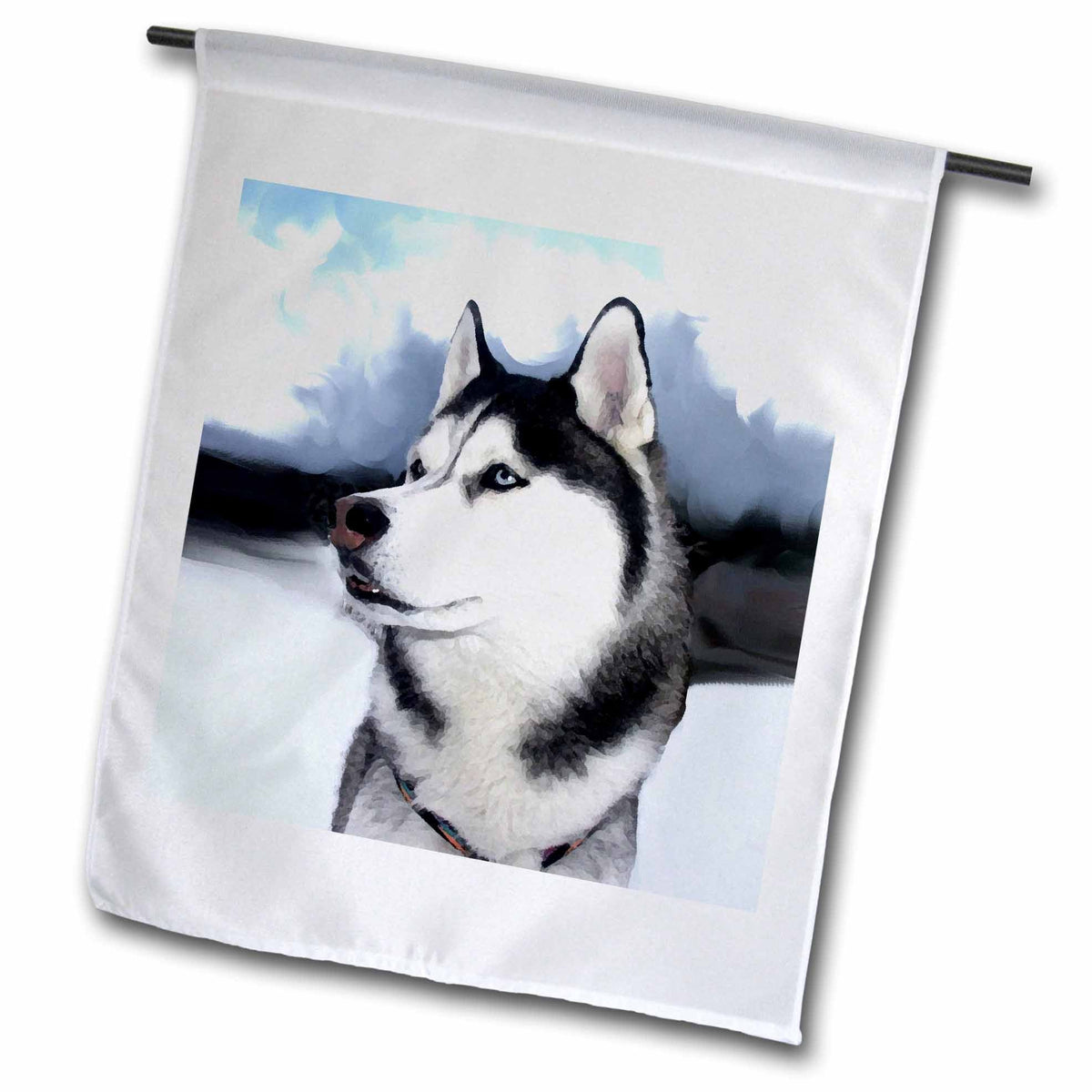 3dRose Dogs Siberian Husky - Siberian Husky - Flags