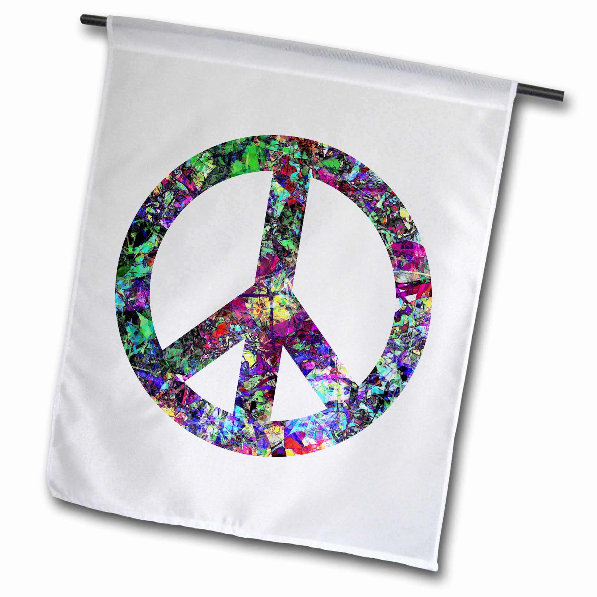 3dRose Perkins Designs Graphic Design - Colorful Peace Sign - Enjoy This Digital Artwork Featuring a Colorful Peace Sign - Flags (fl_53329)