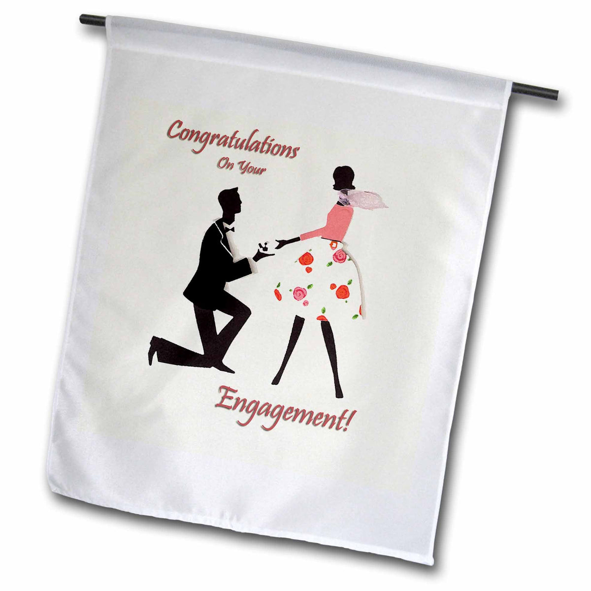 3dRose Wedding - Congratulations on You Engagement - Flags (fl_6183)