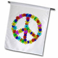 3dRose Janna Salak Designs Prints and Patterns - Peace Sign Flower Power Design - Flags (fl_6310)