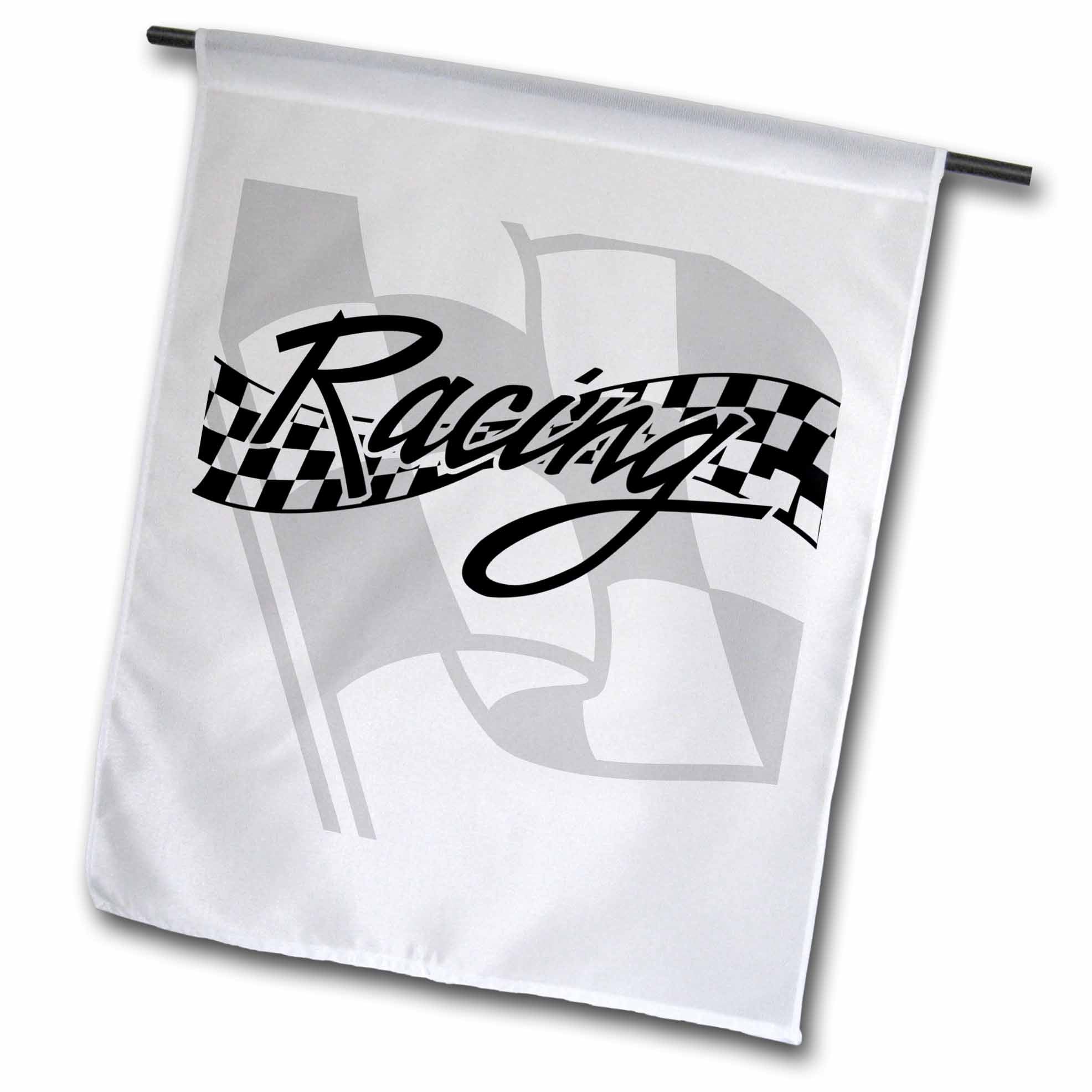 3dRose PS Creations - Racing Black and White Checkered Flag - Flags (fl_99325)