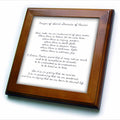 3dRose PS Inspirations - Prayer of St. Francis of Assisi - Spirituality - Religion - Framed Tiles (ft_110280)