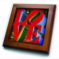 3dRose Chris Lord Landmarks - Sculpture Love Philadelphia - Framed Tiles (ft_55952)
