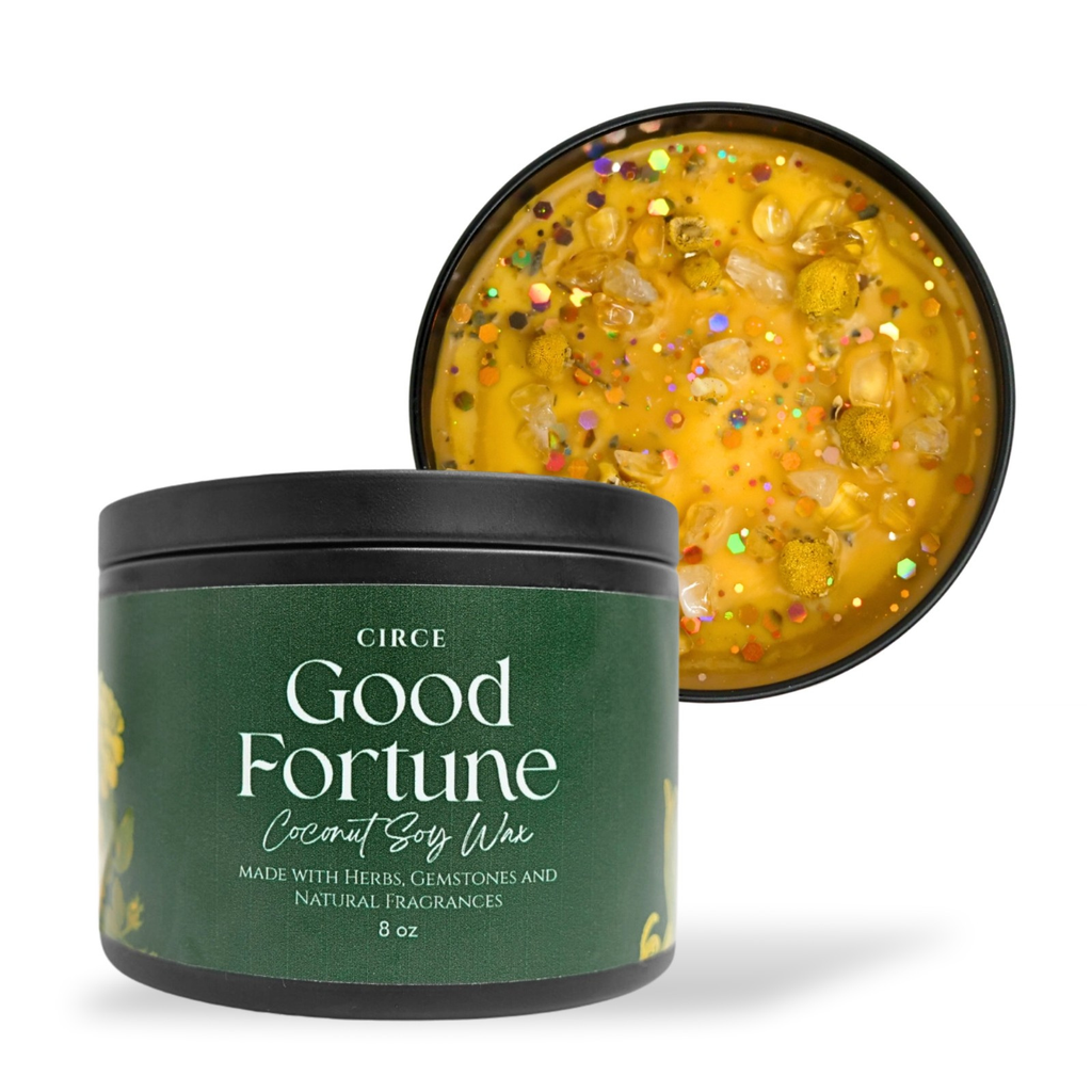 Good Fortune Spell Candle – Luck & Prosperity Manifestation Candle | 8 oz