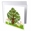 3dRose Doreen Erhardt New Year Collection - Persian New Year Tree of Seven Sacred Heralds of Life - Greeting Cards (gc_101835)