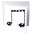PS Creations - Black Musical Note music theme art - Greeting Cards