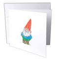 3dRose EvaDane - Funny Cartoons - Gnome - Greeting Cards (gc_123988)