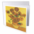 BLN Flower Paintings Fine Art Collection - Vase with Fuifteen Sunflowers by Vincent Van Gogh Impressionist Still Life - Greeting Cards