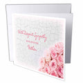 Janna Salak Designs Sympathy - With Deepest Sympathy on the Loss of your Father - Pink Roses - Greeting Cards